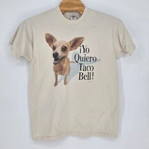 Adult XL 1998 Taco Bell Yo‎ Quiero Chihuahua Graphic Promo T Shirt Heavy Cotton
